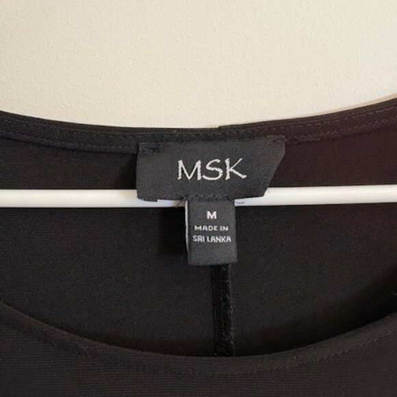 Black Tunic Dress with Sheer Floral Bell Sleeves – Boho Chic - Picture 3 of 4